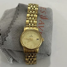 Bulova Accutron c960599 Women’s Watch Quartz Gold Tone Needs battery—(Q)