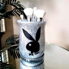 Glitter Makeup Brush Holder, Glass Makeup Brushes Organizer, Vanity Decor