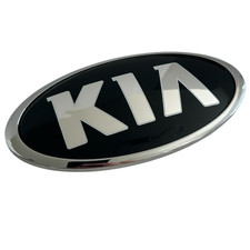 Front Grille Emblem Chrome Kia Logo On Black Badge For Spectra Forte Rio Soul Front Grille Emblem Chrome Kia Logo On Black Badge For Spectra Forte Rio Soul