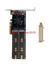 PCIe 3.0 X8 To 4* M.2 NVMe SSD Adapter Card with PLX PEX8747 IT Mode US