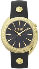 Womens Wristwatch VERSUS By Versace TORTONA VSPHF0320 Leather Black Golden