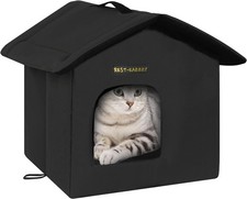 Rest-Eazzzy Cat House for Outdoor Cats, Weatherproof and Insulated Feral Cat Hou