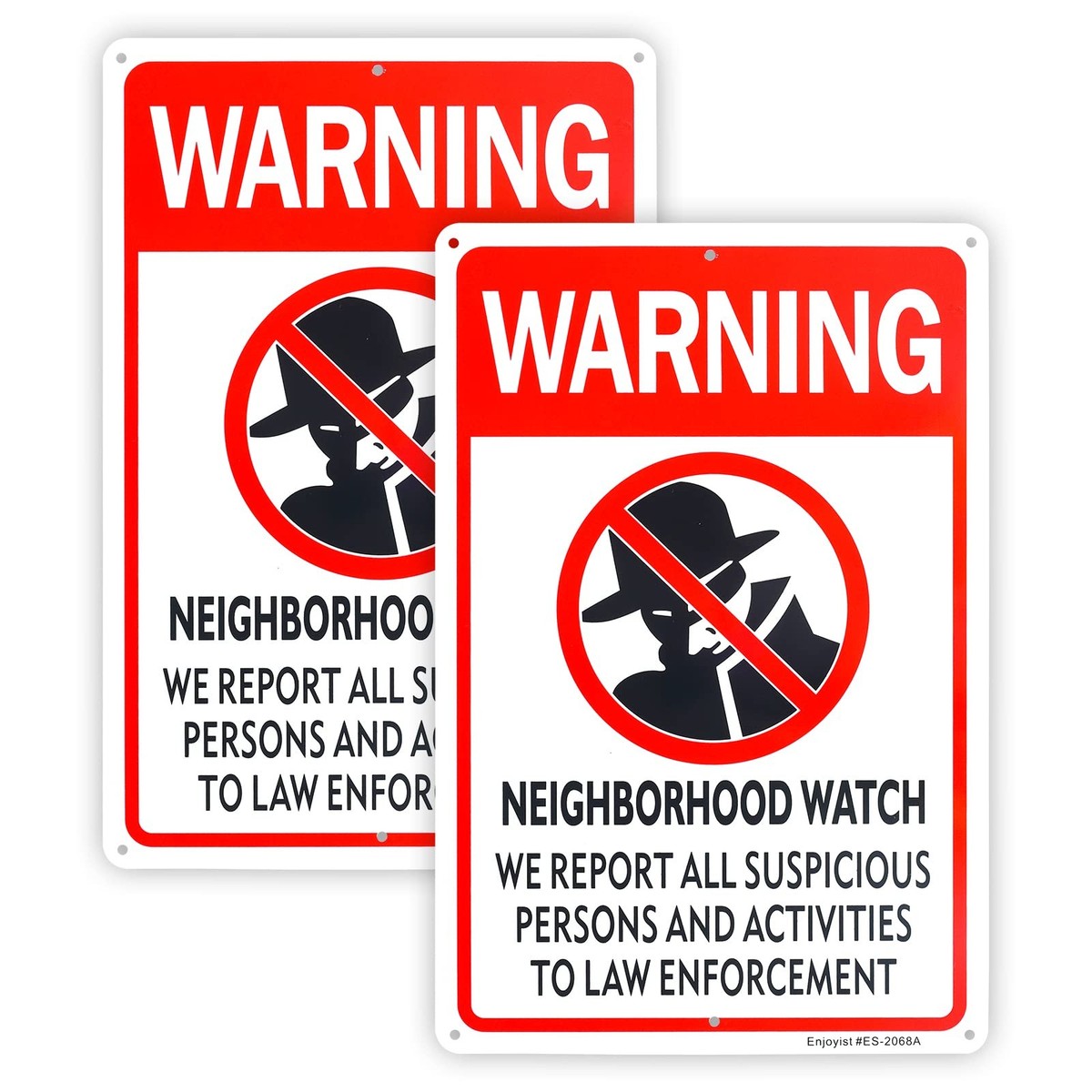 ネイバーフッドウォッチ セキュリティメタルサインボード 2-Pack Neighborhood Watch Sign，12