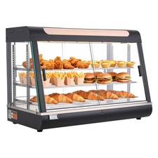VEVOR 3-Tier Commercial Food Warmer Display Pizza Cabinet 137Qt/130L LED Light