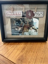 Dog Cat Pet My Grandchild Has 4 Four Paws Picture Frame Puppy Kitten Animal