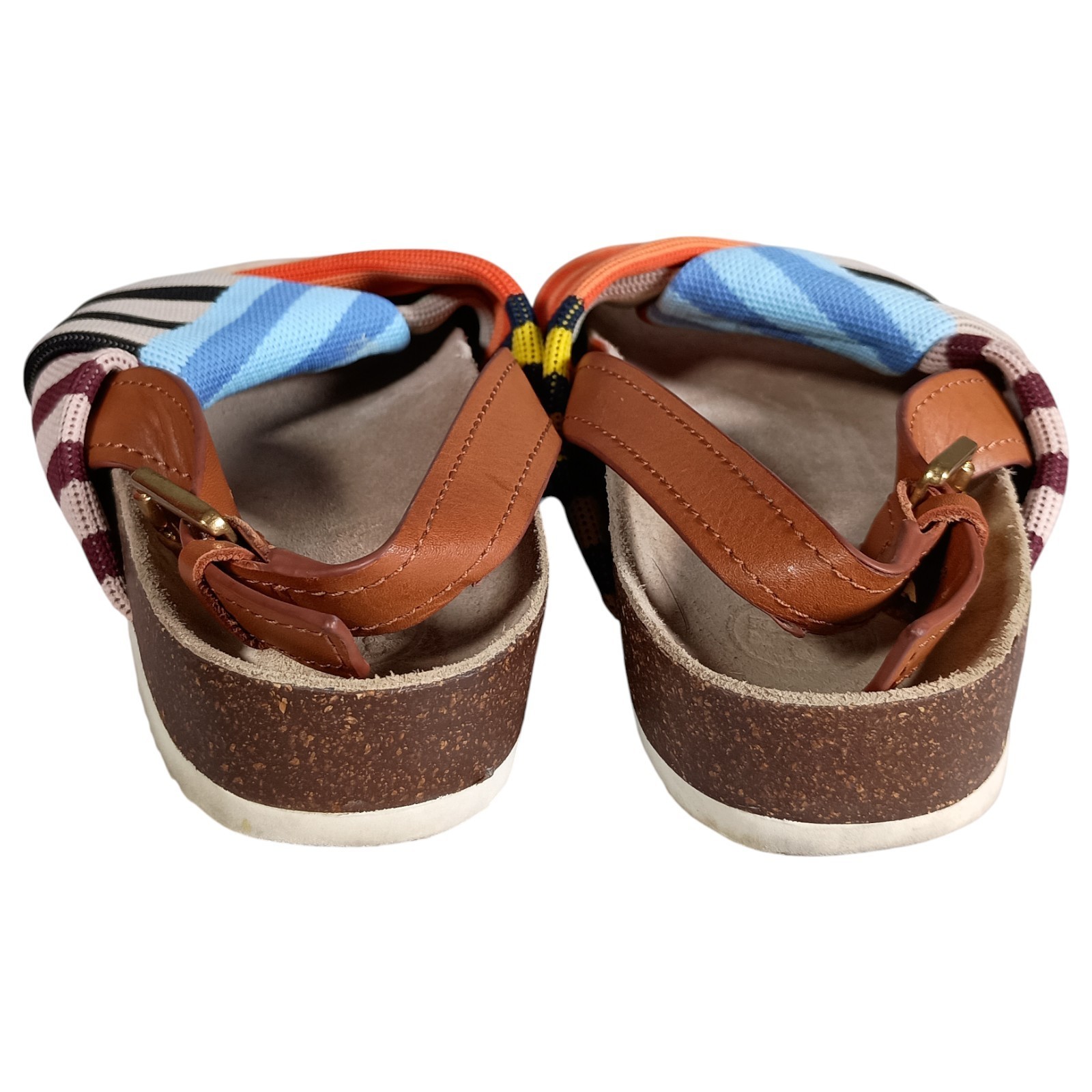 Tory Burch Corey Sandal Flat Patchwork Twist Stri… - image 6