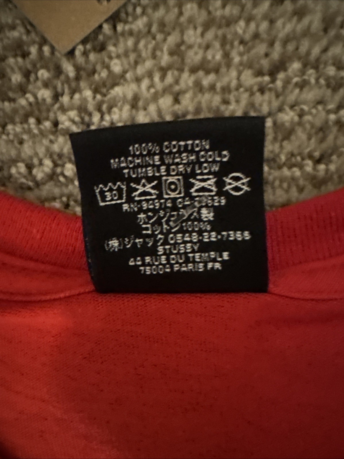Stüssy House of Cards Red Tee (Large). New With Tag. image 5