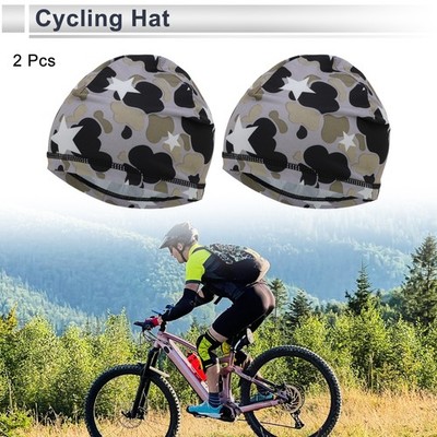 Cycling Hat Sweat Wicking Breathable Brown 24x19cm 2 Pcs