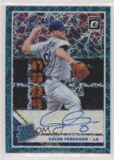 2019 Panini Donruss Optic Teal Velocity Prizm 25/35 Caleb Ferguson Auto uk2