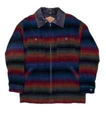 Vintage Woolrich Windstopper Gore Southwest Aztec Wool Jacket Mens L Made In USA