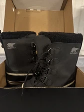 SOREL Men's Caribou Waterproof Boot Black/Dark Stone New! Size 11