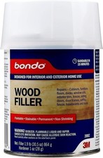 Bondo Home Solutions Wood Filler, Sandable in 15 min, 1.9 lbs with 1 oz Hardener