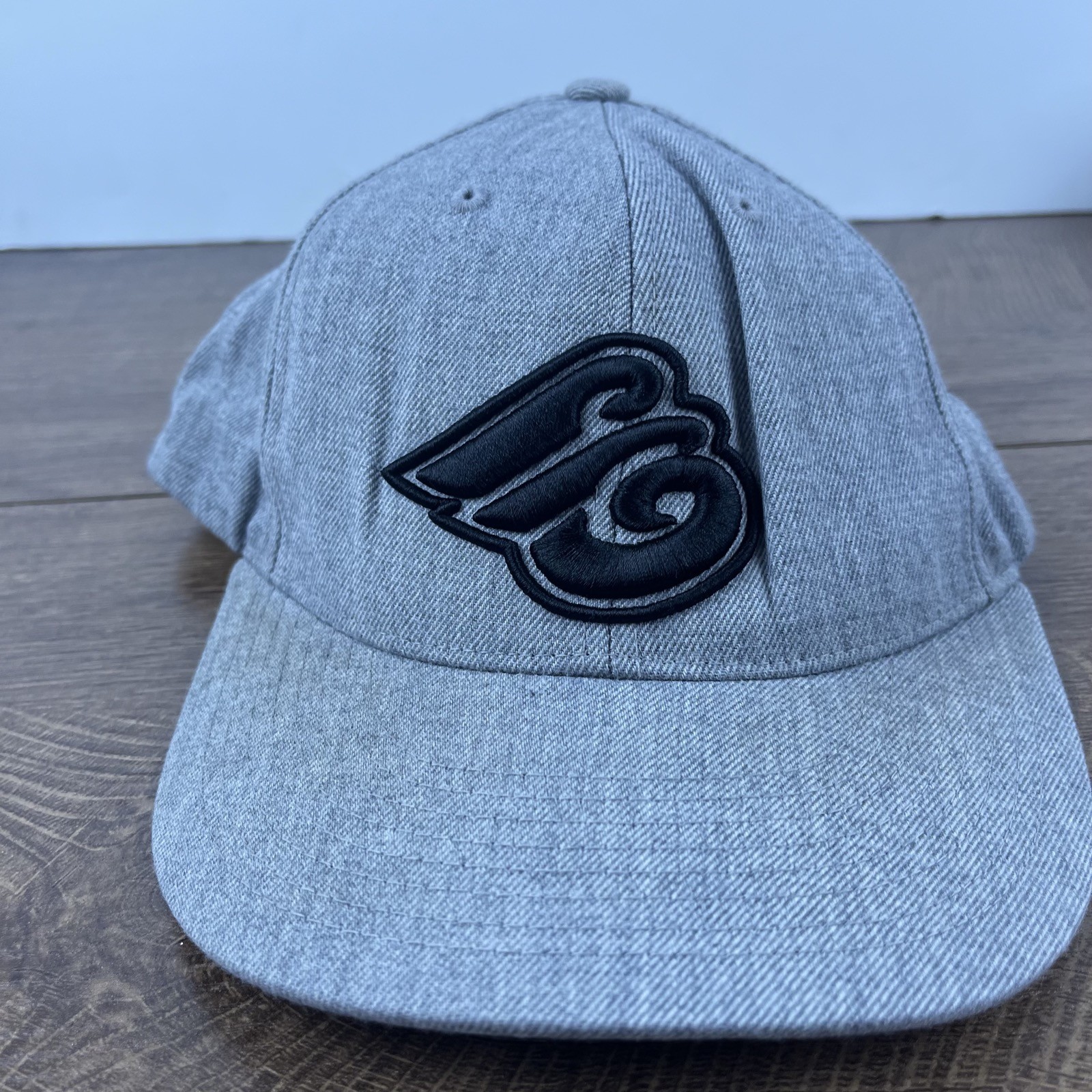 E Gray Snapback Hat Gray Adjustable Hat Adult Fit… - image 1