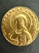 CONSTANTINE VII & ROMANUS ll SOLIDUS FINE GOLD COIN~BYZANTINE ERA 946-959 AD