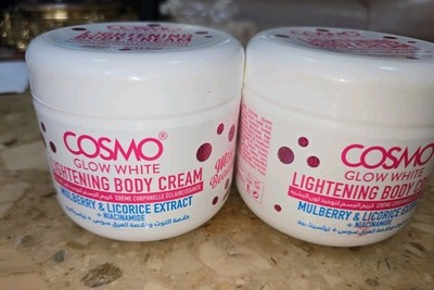 COSMO Glow White Body Cream Skin Brightening Mulberry Licorice Niacinamide Set