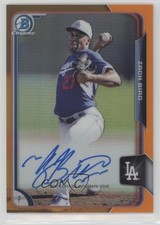 2015 Bowman Chrome Prospects Orange Refractor 15/25 Zach Bird #BCAP-ZB Auto fm0
