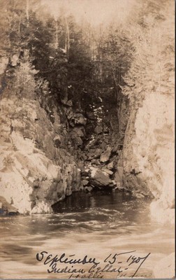 1907, Indian Cellar, HOLLIS, Maine Real Photo Postcard