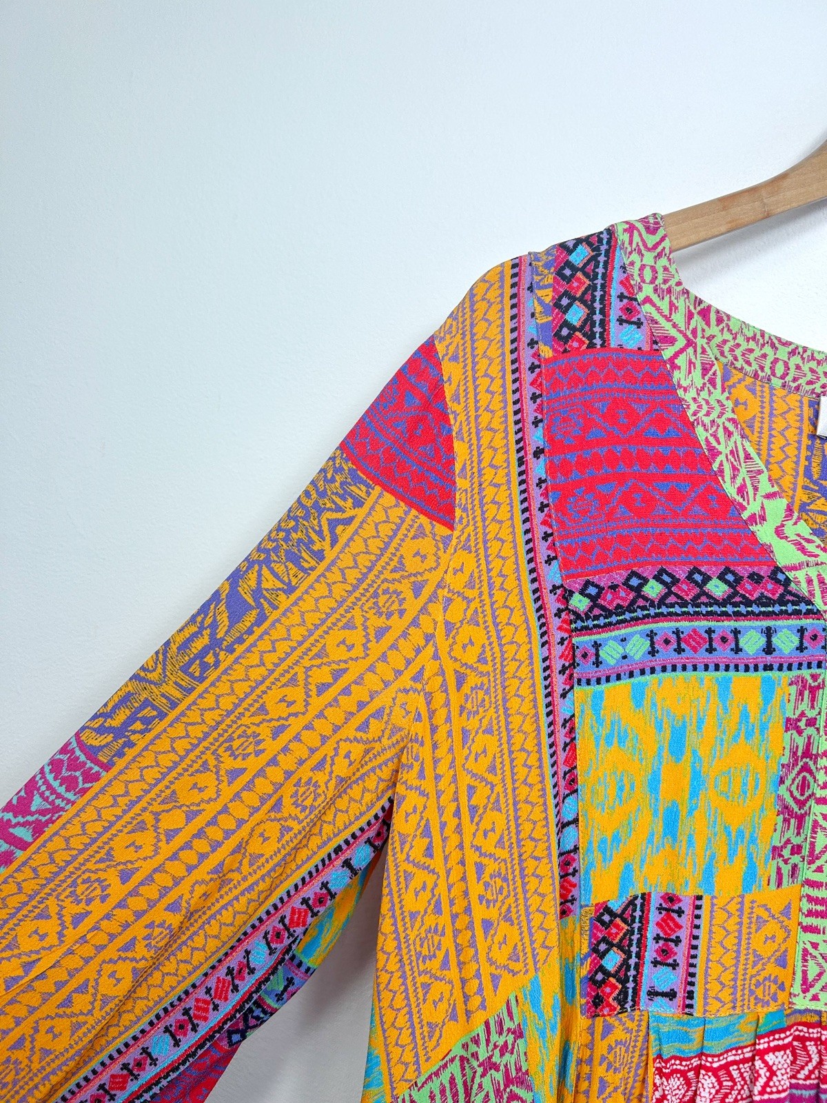 Sahara Multicolour Patchwork Aztec Print Relaxed … - image 4