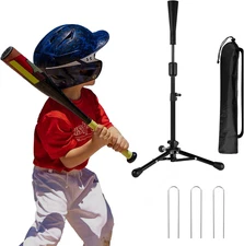 Adjustable Baseball Tee 23.5-39.7" with Carry Bag Training Stand for Kid 5-12