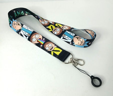 Rick and Morty Lanyard with Chapstick Holder  Keychain Clip