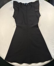 Victoria Beckham for Target Black Solid Ruffle A-Line Sleeveless Dress XS