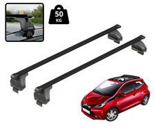 Dachträgers Querträgerr für Toyota AYGO X-WAVE 2014-2019 Stahl Schwarz 120 cm
