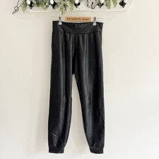 Commando Black Faux Leather Joggers Small 20-3133