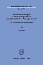 Till Wallrath Daten�bermittlungen des Verfassungsschutzes zum adminis (Hardback)