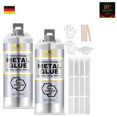 Decorrom Metallkleber Extra Stark 100ml Epoxidharz Flüssigmetall Reparatur