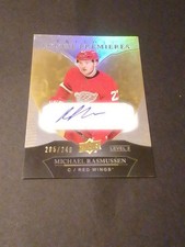 2018-19 Upper Deck Trilogy #105 Michael Rasmussen Level 2 Rookie Auto /249 RC SP
