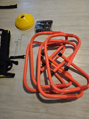 Speed Agility Training Set Ladder Cones Jump rope Hurdles Parachute Carry Bag 