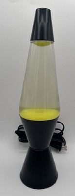 Lamp - 14.5'' Vinyl Record Grooved Base - The Original Motion Light - Yellow