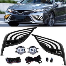 Daytime Running Light For Toyota Camry 2021 2022 2023 Fog Lamp Tri-Colors DRL...