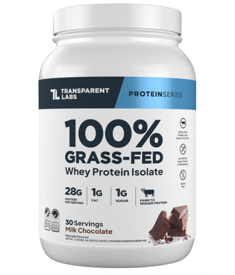 Transparent Labs Grass-Fed Whey Isolate, Milk Chocolate, 30 Servings