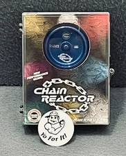 CUSTOM Yo-Yo:  CHAIN REACTOR Blue Machined Aluminum Space Age Axl Material NOS