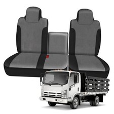 Truck Seat Cover Compatible with 2006-2024 2025 Isuzu NPR Front 40/60 Split