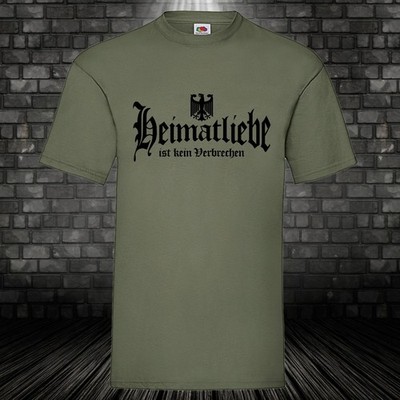 Heimatliebe ist kein Verbrechen T-Shirt Adler Motiv Patriot Deutschland Germany