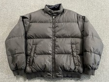 Vintage Polo Ralph Lauren Puffer Jacket Mens L Black/Blue Down Reversible Bomber