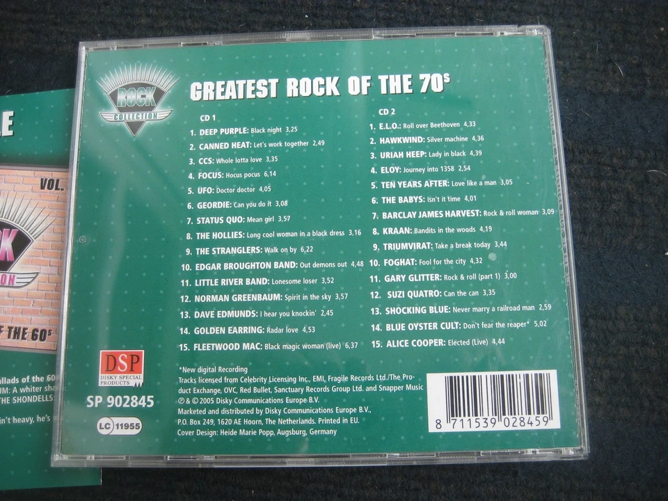 2CD  ROCK COLLECTION  Vol. 1  Greatest Rock of the 70s  Neuwertig  30 Tracks - Bild 4 von 4