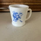 Vintage Anchor Hocking Fire King Blue Batman & Robin Coffee Mug 8 Oz