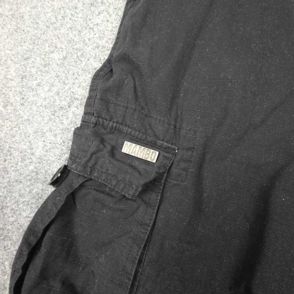 Pantalones Cortos Mambo De Colección Para Hombres 34 Negros Ripstop Bolsillos de Carga Senderismo Aire Libre Talla 34 Foto 3 de 4