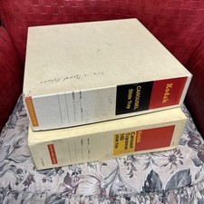 2 Vintage Kodak Transvue Carousel 140 Slide Trays-Original Boxes Cards