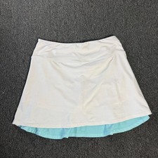 Vintage Y2k Swing Pretty White Blue Flow Mini Golf Tennis Athletic Skirt Medium