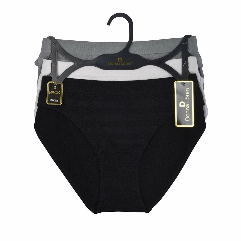 Paquete de 3 bragas de bikinis para mujer Donna Loren ropa interior de alta calidad Foto 4 de 4