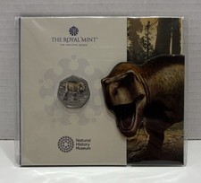 The Royal Mint 2024 Tyrannosaurus Dinosaur 50p Fifty 50 Pence Color Coin BU Pack
