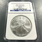 2007 Silver Eagle NGC MS69, EARLY RELEASES (88312)