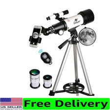 Beginner-Friendly 400mm AZ Mount Telescope - Includes Phone Adapter  Carry Bag 