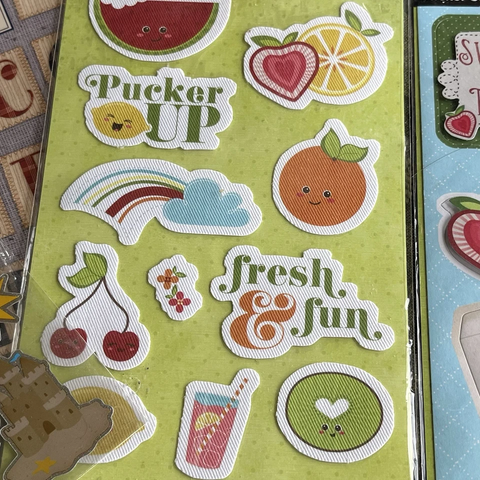 NOS Imaginisce Berrylicious Stickers, NICOLE INDUSTRIES, Patchwork ALPHABET - Imagem 3 de 4