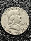 1951-P Benjamin Franklin Half Dollar Full Bell Lines 90% Silver Actual Coin:  E