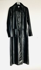 Cappotto Pelle Nero Vegan Designer Weili Zheng Nuovo Taglia S